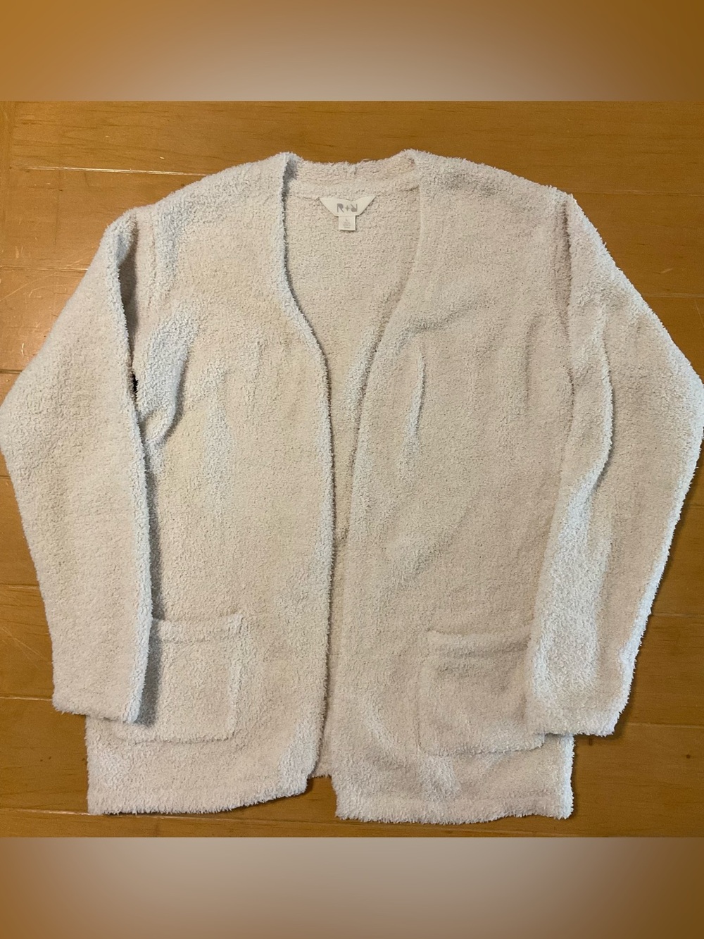 Roller Rabbit Kids Plush Open-Front Cardigan - Light Cream